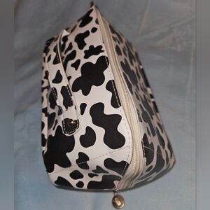 NWOT Cow print Makeup Bag